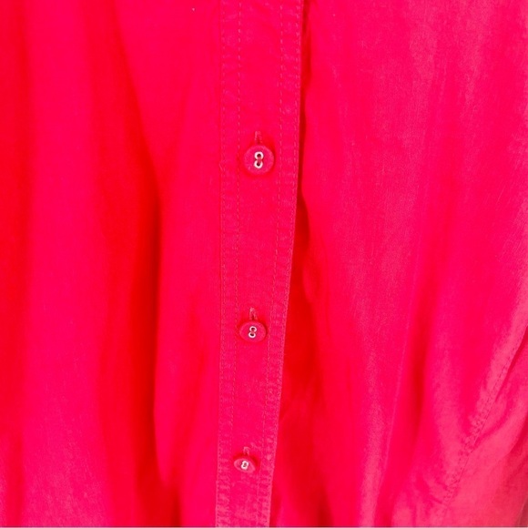 ✅ Eileen Fisher button front tunic top shirt dress linen long sleeve red X-LARGE - Picture 2 of 6